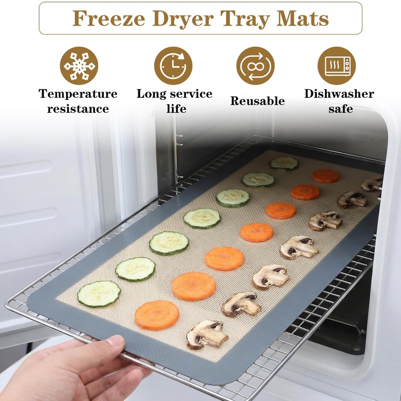 4 Pcs Small Silicone Baking Mats Compatible with Harvest Right