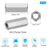 PATIKIL M4 x 0.7-Pitch 304 Stainless Steel Hex Coupling Nuts,