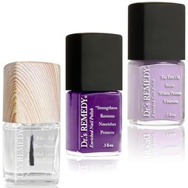 Dr.s Remedy- Kit de 3 esmaltes de uñas Drs Remedy, PURPLE Power, no tóxicos y orgánicos, enriquecidos con ingredientes naturales                      