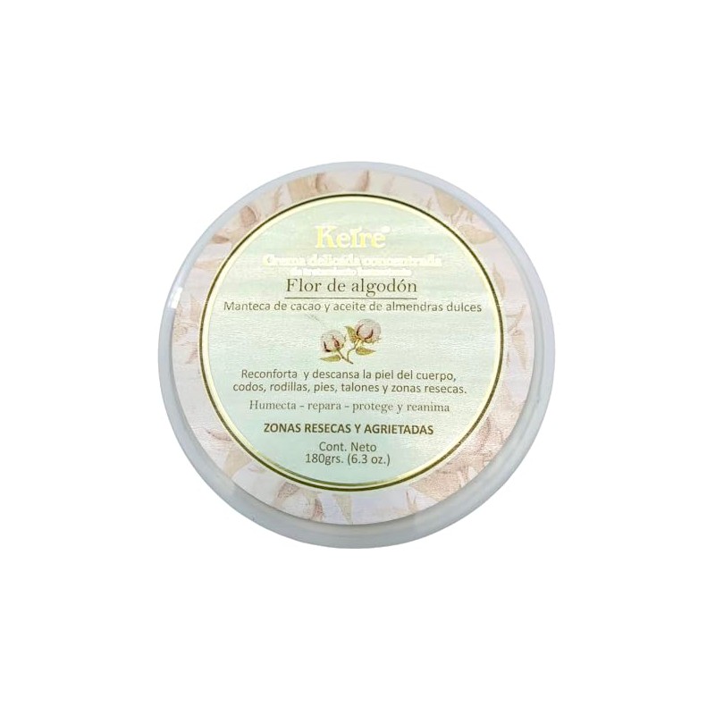 Crema Delicada Concentrada FLOR de ALGODÓN Tratamiento Hidratante 180grs. Keíre