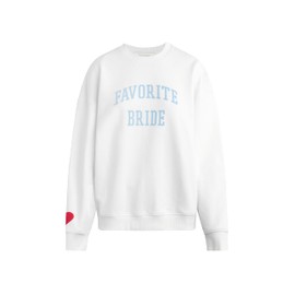 Favorite Daughter womens The Favorite Bride Sweatshirt, Bright White, X-Large