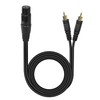 GELRHONR 3Pin XLR to 2 RCA Y Splitter Cable,Un Unbalanced