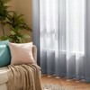 MIULEE 2 Panels Solid Color Sheer Window Curtains Smooth Elegant