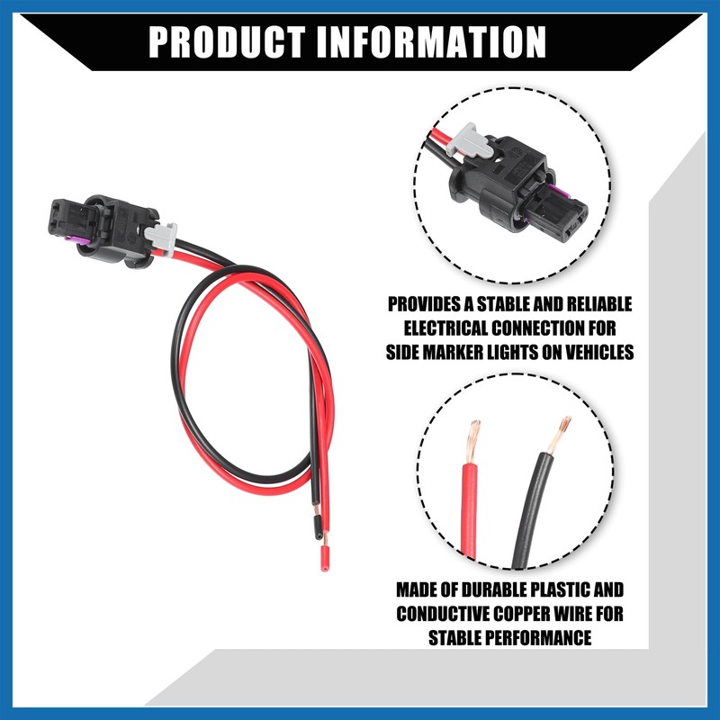 A ABSOPRO Car Side Marker Pigtail Connector Harness for Dodge