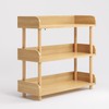 MXV 3-Tier Wooden Open Bookshelf, Modern Display Shelf with Standing