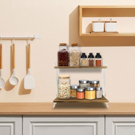 KARAPHON Coffee Bar Organizer,2 Tier Coffee Station, Home Storage Cups for Kitchen Countertop, Holds Cups, Coffee Beans, Placing Mugs