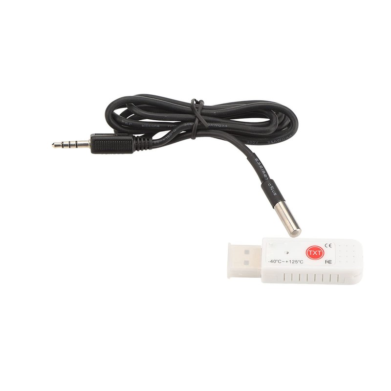 USB Computer Thermometer, Dual Temperature Sensor Logger Ambient Temperature Monitoring