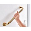 9-Inch Grab Bar for Hotel/Motel/Home Shower Safety, Solid Brass, Polished