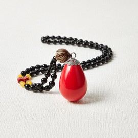 Unique Wooden Teardrop Pendant Necklaces, Buddha Necklace, Healing Necklace, Leather Bead Necklace, Long Pendant Necklace, Cool Necklaces, Beaded Necklace with Pendant, Beaded Necklace for Men