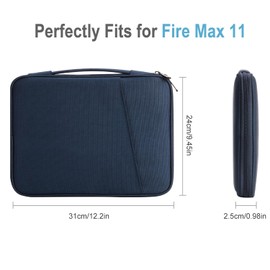 TiMOVO Tablet Sleeve Bag for All-New Kindle Fire Max 11 (13th Generation,2023 Release) 11", Protective Case with Pockets, Indigo