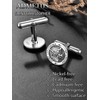 St Christopher Cufflinks for Men Sterling Silver Saint Christopher Cufflink