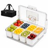 Chilled Snackle Box for Travel Snacks – Divided Insulated Serving