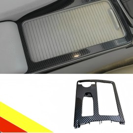 POETRYXIAO Center Console Cup Holder Frame Trim For Mercedes C Class W204 A2046807607905 Decorative Car Trim (Carbon Fiber)