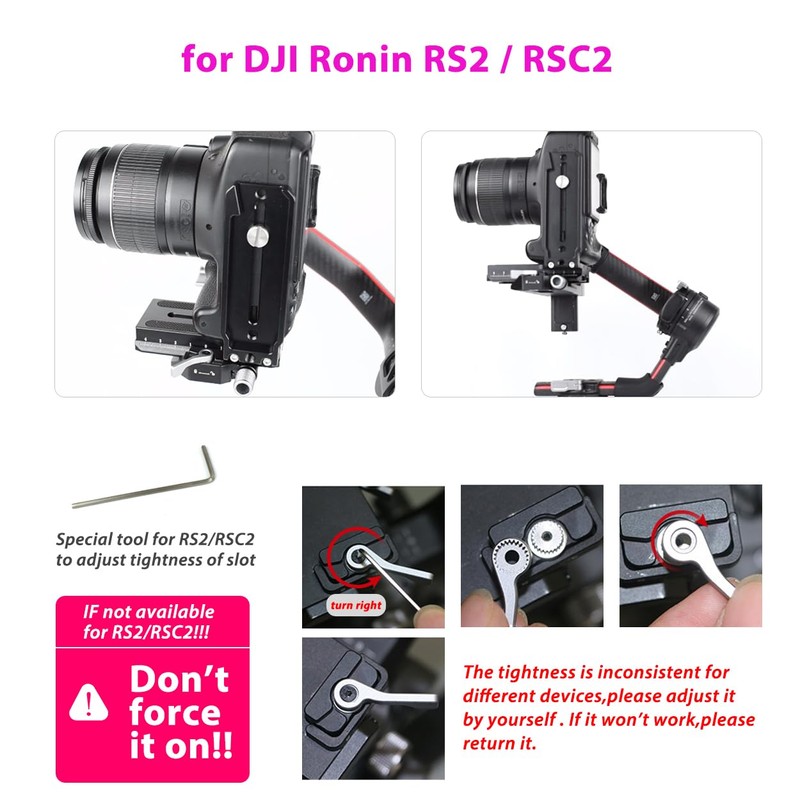 Akeipho - Placa de liberación rápida para DJI Ronin RSC2
