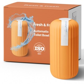 Fresh & Fresh Automatic Toilet Bowl Cleaners (Sunset Orange) - 68 Bottles(UPTO 2500 FLUSHES/Bottle), Commercial and Residential Cleaner 3-4 MONTH Lasting Toilet Bowl Cleaner Bottle