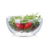 GracesDawn high temperature resistant double layer glass bowl borosilicate heat-resistant