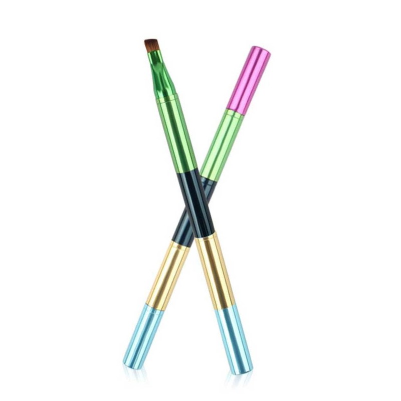 Mikinona Portable Makeup Brush Set Cosmetic Brush with Metal Handle