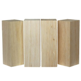 Super Bird Creations SB50018 Balsa Wood Blocks - Bird Toys for Parrots - Unfinished Bird Chew Blocks, Wooden Balsa Cubes Material for Crafting and Whitlling Carving - Small Bird Size, 2x2x6, 4 Pieces