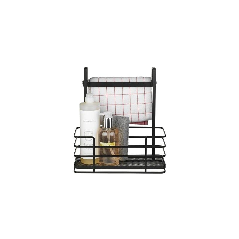 lakeland Black Mesh Metal Over-Door Cupboard Organiser