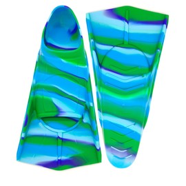 Fadgesy Swimming Training Fins,Comfortable Silicone Flippers for Swimming and Diving,Size Suitable Kids Girls Boys Adults (3Se-Globe, 3XS)