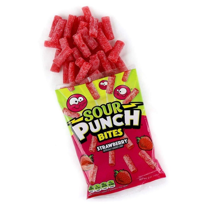 Sour Punch Strawberry Bites, Soft and Chewy Candy Easter Basket