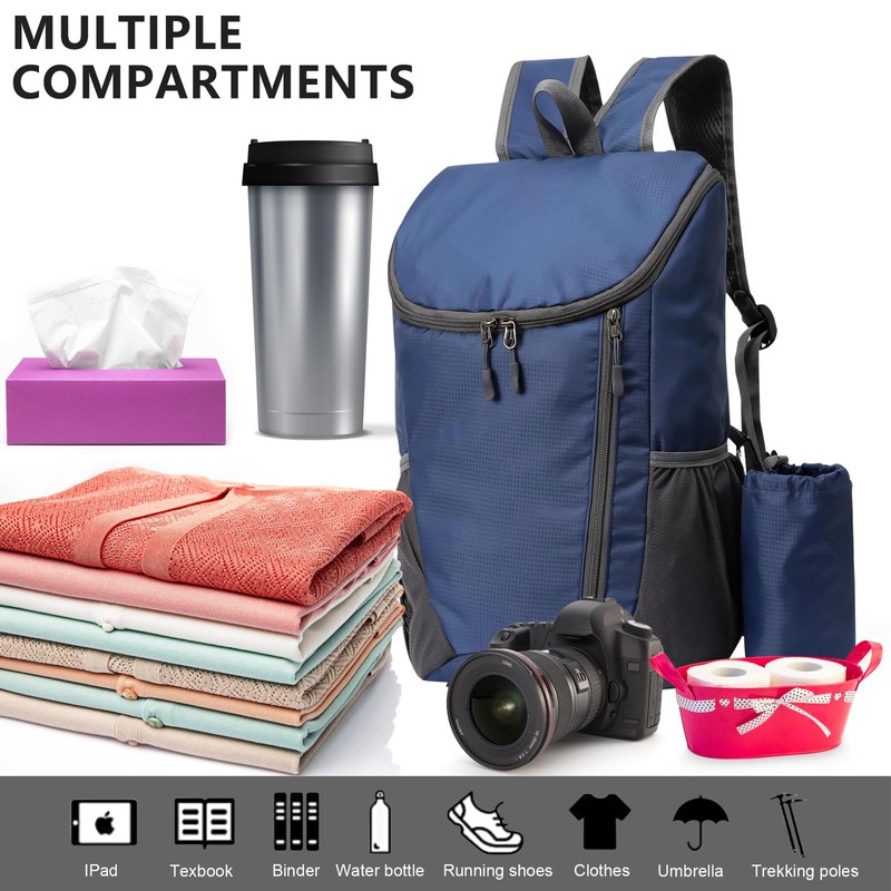 Yoolly Lightweight Foldable Backpack, Small Hiking Rucksack, Waterproof Packable Backpack