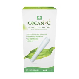 Organyc - 100% Certified Organic Cotton Tampons - Cardboard Applicator, Free from Chlorine, Perfumes, Rayon, and Chemicals. Super Flow, 14 Count (Pack of 6).