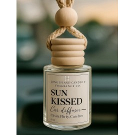 SaiLeiSie Long Island Candle & Fragrance Co Sun Kissed Car Diffuser | 8ml Aromatherapy | Boho Hanging Diffuser | Natural New