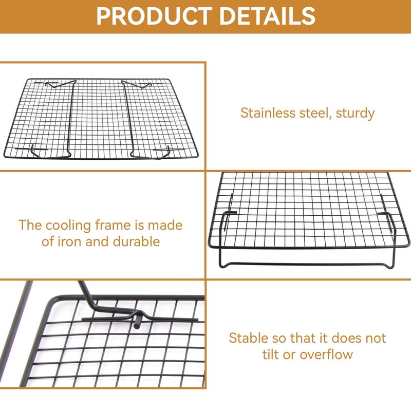 Cooling Rack, 16.9x11in Cooling Rack with Collapsible Folding Legs Iron