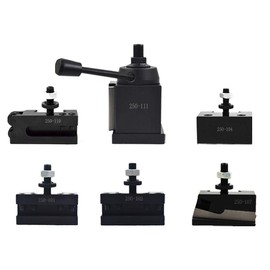 findmall 6Pcs AXA 250-111 Wedge Type Tool Post Set Quick Change Tool Post Set Lathe Holder AXA Tool Post Set Swing Dia 12 Inch