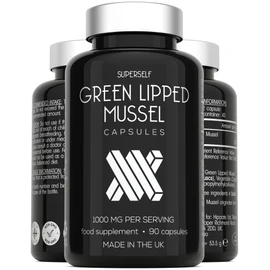 SuperSelf Green Lipped Mussel for Humans & Dogs - New Zealand Green Lipped Mussel Capsules 1000mg - High Strength Joint & Mobility Supplement with Omega 3-100% Pure Powder - 90 Tablets - Made in The UK