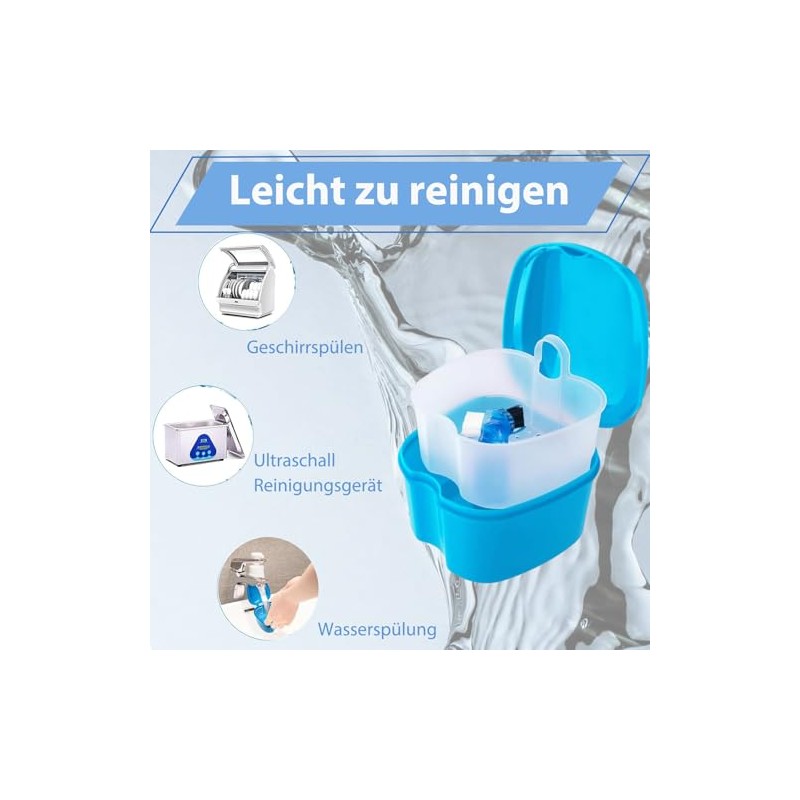 Denture Box Cleaning Set with Denture Brush, Denture Box Prosthesis