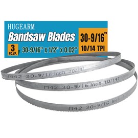 Bandsaw Blades for Milwaukee M12 Fuel Bandsaw, 30-9/16" x 1/2" x 0.02", Portable Band Saw Blades, 10/14 TPI, Bi-Metal M42, 3 Pack
