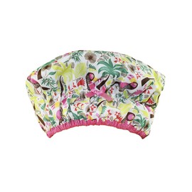 Betty Dain Fashionista Collection Mold Resistant Lined Shower Cap, Waterproof Exterior, PEVA Lining, Mold and Mildew Resistant, Oversized Design for All Hair Lengths, Elasticized Hem, Tropical