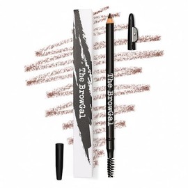 The BrowGal Lápiz de cejas con carrete y sacapuntas integrado, tono 04 marrón medio, lápiz de cejas impermeable y construible con trazos similares al 
