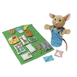 Constructive Playthings If You Give a Mouse a Cookie Plush Hand Puppet Set, 16-Pieces, Soft Touch Material, Comes with Carrying Bag, Literacy and Visual Learning, Toddler Toys for Kids 2 Years & Up