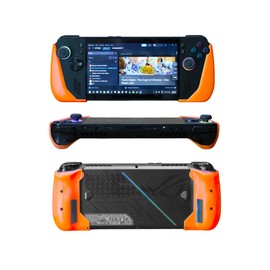BreedGaming Ergonomic Comfort Grips & Convertible Protective Case for ASUS Rog Ally X Multifunctional Case (Orange Blaze)