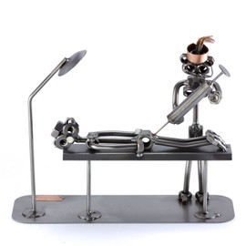 Steelman24 I Nuts and bolts sculpture Nurse With Personal Engraving I Handmade ornaments I I Metal figurine