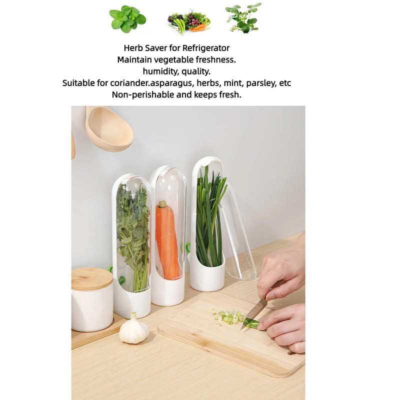 Ristpal 3Pack Herb Saver for Refrigerator for Cilantro, Parsley, Asparagus,