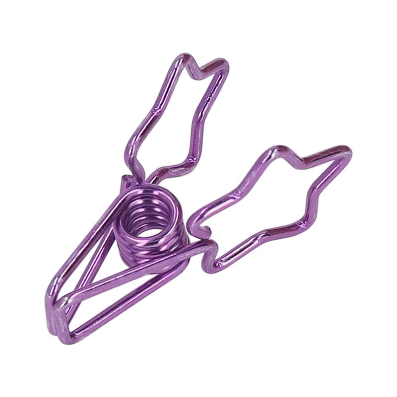 100pcs Star Binder Clips Cute Cartoon Hollow Strong Clamping Force