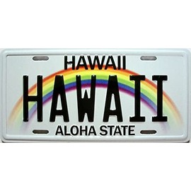 Hawaii State License Plate Novelty Fridge Magnet