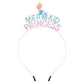 YARIEW Mermaid Princess Headband Mermaid Headband for Girls Cute Mermaid Headbands for Girls Silver Little Girl Hair Accessories