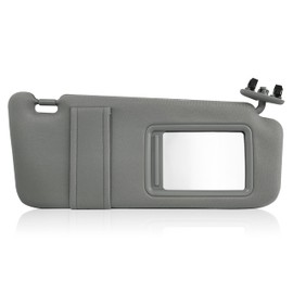 Dark Gray, Right Passenger Side Sun Visor for 2007-2011 Toyota Camry & Camry Hybrid (No Sunroof and Light)