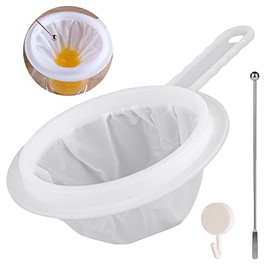 Fine Strainer, Hair Sieve Kitchen, 400/200/100 Mesh Kitchen Strainer, Plastic, Small Strainer with Handle, for Juice, Milk, Coffee (200 Mesh)