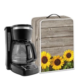 Mumeson Sunflower Print Coffee Maker Cover Blender Dust Cover Juice Machine Protector Covers Kitchen Appliance Case Kitchen Tool with Top Handle