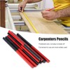 Cunyuer 10Pcs Carpenters Pencils, Red Blue 2 Core Hex 2