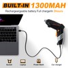 Megarooz Electric Cordless Screwdriver with Rechargeable Battery and Charger, Rotating