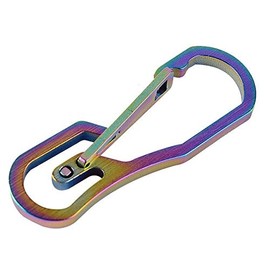 Supertool 1 x Titanium Alloy Keyring, 67mm Length, Multifunction Snap Clasp, Carabiner