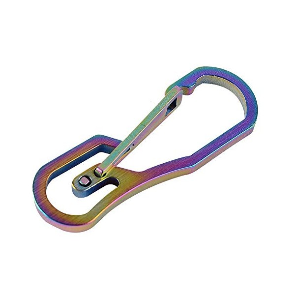 Supertool 1 x Titanium Alloy Keyring, 67mm Length, Multifunction Snap