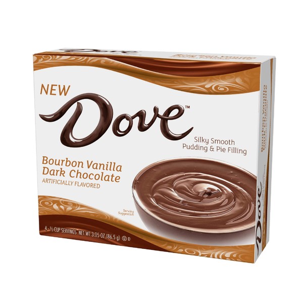 Dove Bourbon Vanilla Dark Chocolate, Rich Indulgent Pudding Mix and